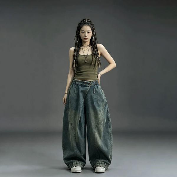 Street 100% Cotton Solid Color Denim Blue comfy tropical hawaiian lazy day resort travel winery ulzzang western 