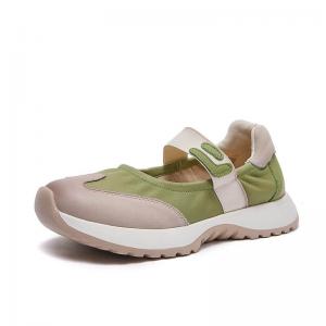 Summer Cowhide Leather Velcro Sports Shoes