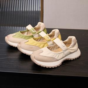 Summer Cowhide Leather Velcro Sports Shoes