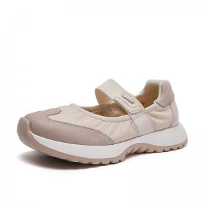 Summer Cowhide Leather Velcro Sports Shoes