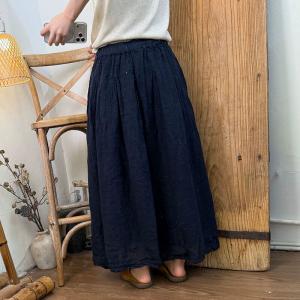 Resort Style Linen Maxi Skirt