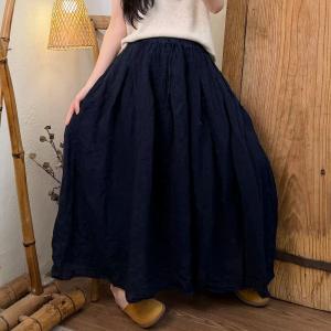 Resort Style Linen Maxi Skirt
