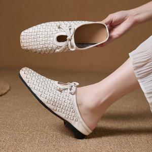 Hollow Out Tied Weave Slippers for Women