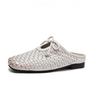 Hollow Out Tied Weave Slippers for Women
