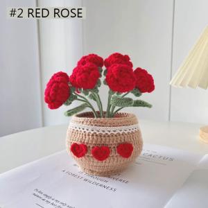 Natural Yarn Relaxed Crochet Tulip Daisy Kit for Home