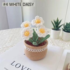 Natural Yarn Relaxed Crochet Tulip Daisy Kit for Home
