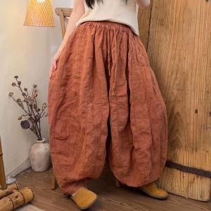 Leisure Chic Comfy Linen Loose Pants