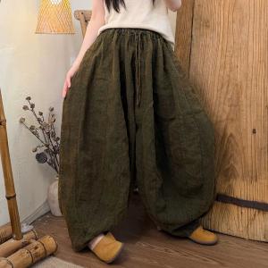 Leisure Chic Comfy Linen Loose Pants