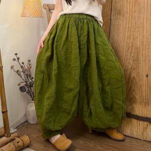 Leisure Chic Comfy Linen Loose Pants
