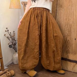 Leisure Chic Comfy Linen Loose Pants