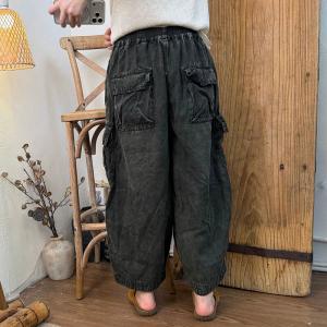 Side Flap Pockets High Rise Dad Jeans