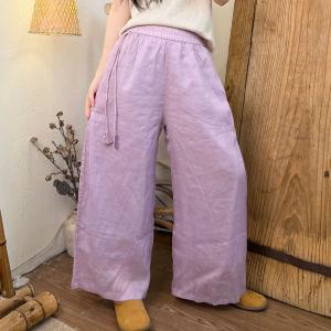 Cozy Ramie Breathable Tassel Pants