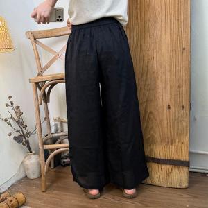 Cozy Ramie Breathable Tassel Pants