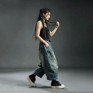 Fall Fashion Pockets Baggy Boyfriend Jeans