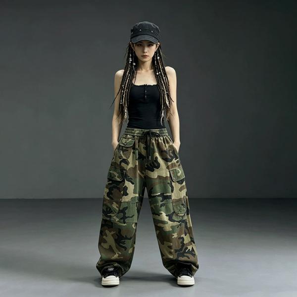 Street 100% Cotton Camouflage Camo M L comfy western cottagecore rustic conservative slouchy lazy day baggy 90s