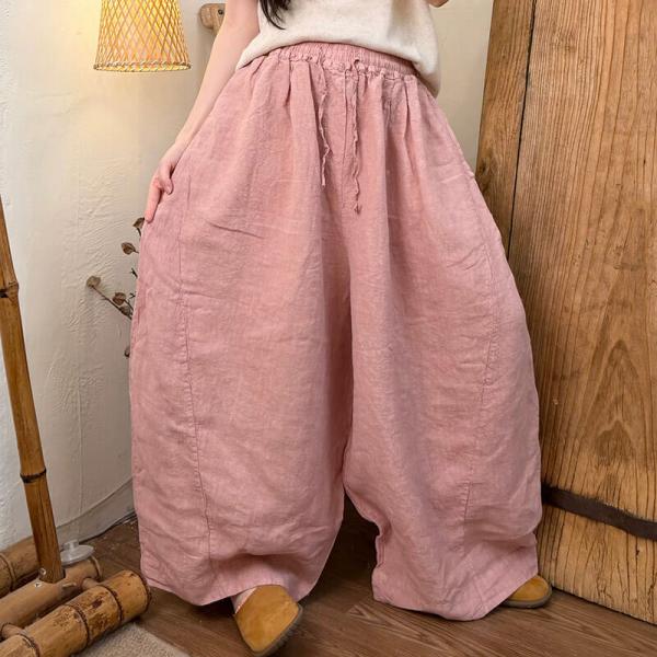 Casual 100% Linen Solid Color Red Chocolate Beige Blackish Green Pink comfy rustic cottagecore slouchy plus size lazy day travel resort brunch tropical hawaiian 
