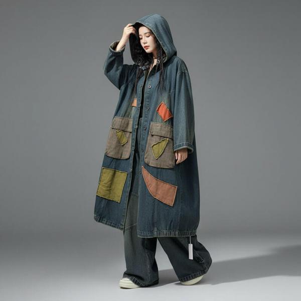 Street 100% Cotton Long Sleeve Hooded Multi-Color Blue comfy western oversized slouchy lazy day travel resort