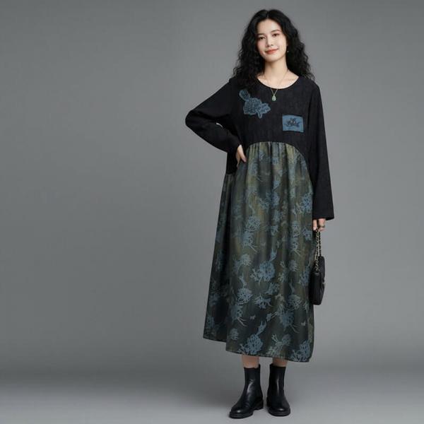 Elegant Polyester/Terylene Long Sleeve Round Neck Solid Color Blue oversized comfy resort travel