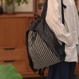 Lazy Day Jacquard Linen Beige Backpack