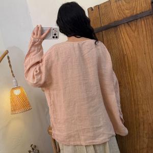Solid Colors Long Sleeves Large Flax Clothing