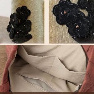 Chunky Hemp Stereo Applique Tote Bag