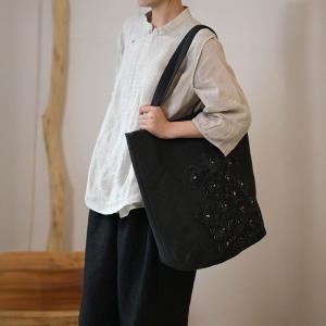 Chunky Hemp Stereo Applique Tote Bag