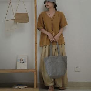 Versatile Casual Cotton Linen  Tote Bag