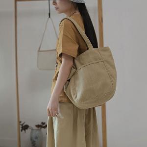 Versatile Casual Cotton Linen  Tote Bag