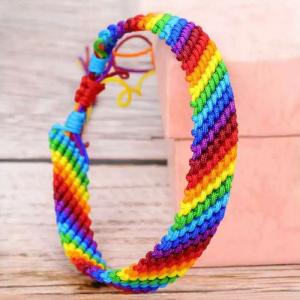Colorful Handmade Braided Rainbow Friendship Wristband Bracelet