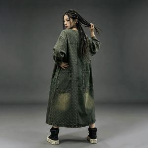 Front Pocket Sand Wash Large Jean Dress