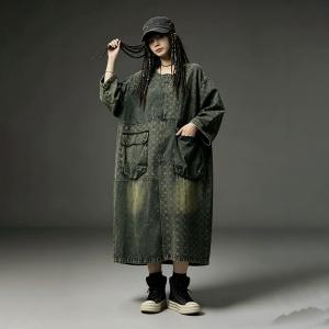 Front Pocket Sand Wash Large Jean Dress