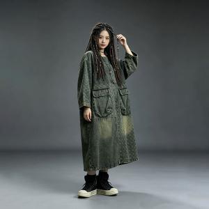Front Pocket Sand Wash Large Jean Dress