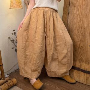 Lazy Day Comfort Linen Bloomer Trousers