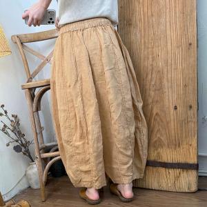 Lazy Day Comfort Linen Bloomer Trousers