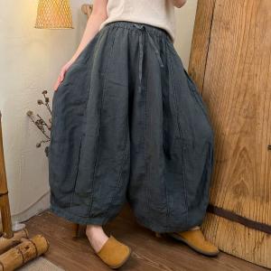 Lazy Day Comfort Linen Bloomer Trousers