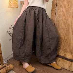 Lazy Day Comfort Linen Bloomer Trousers