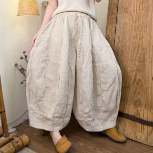 Lazy Day Comfort Linen Bloomer Trousers