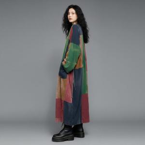 City Chic Colorful Cotton Long Cardigan Coat