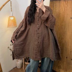 Loose-Fit Comfy Linen Midi Tunic