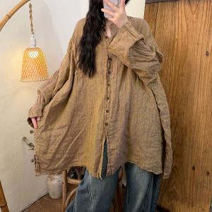 Loose-Fit Comfy Linen Midi Tunic