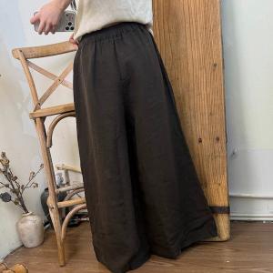 Original Design Layering Linen Fisherman Pants