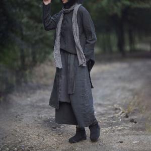 Patchwork Layering Linen Fisherman Pants