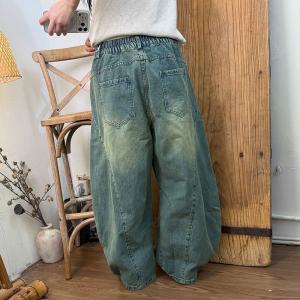 Street Style High Rise Barrel Jeans for Women