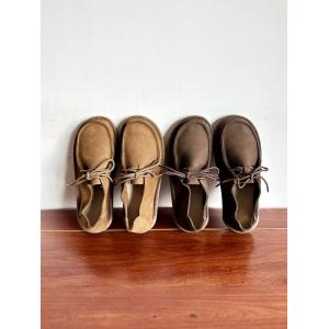 Round Toe Soft Leather Tied Loafers