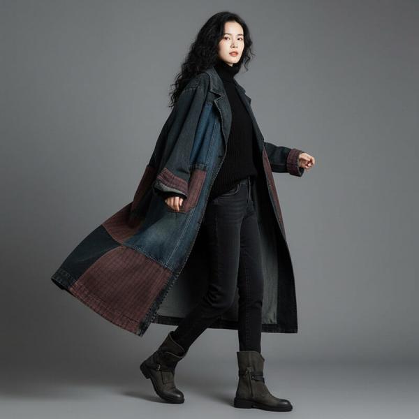 Street 100% Cotton Long Sleeve Lapel Multi-Color Black comfy western oversized plus size lazy day slouchy ulzzang