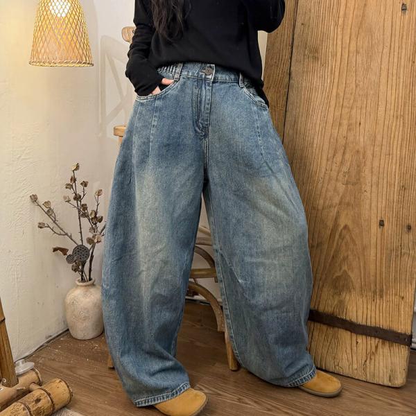 Street 100% Cotton Solid Color Denim Blue 