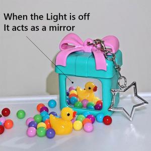 DIY Glowing Bubble Pool Duck Keychain LED Surprise Gift Box Light-Up Pendant