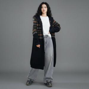 Winter Style Hoodie Fair Isle Cardigan Coat