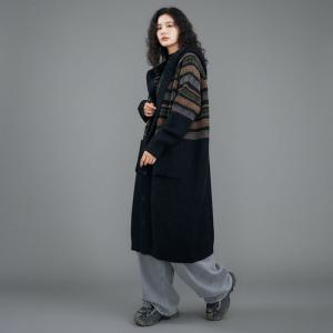 Winter Style Hoodie Fair Isle Cardigan Coat
