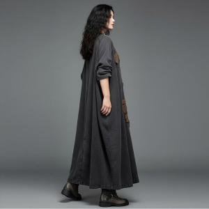 Stereo Flowers Linen Modest Caftan Dress